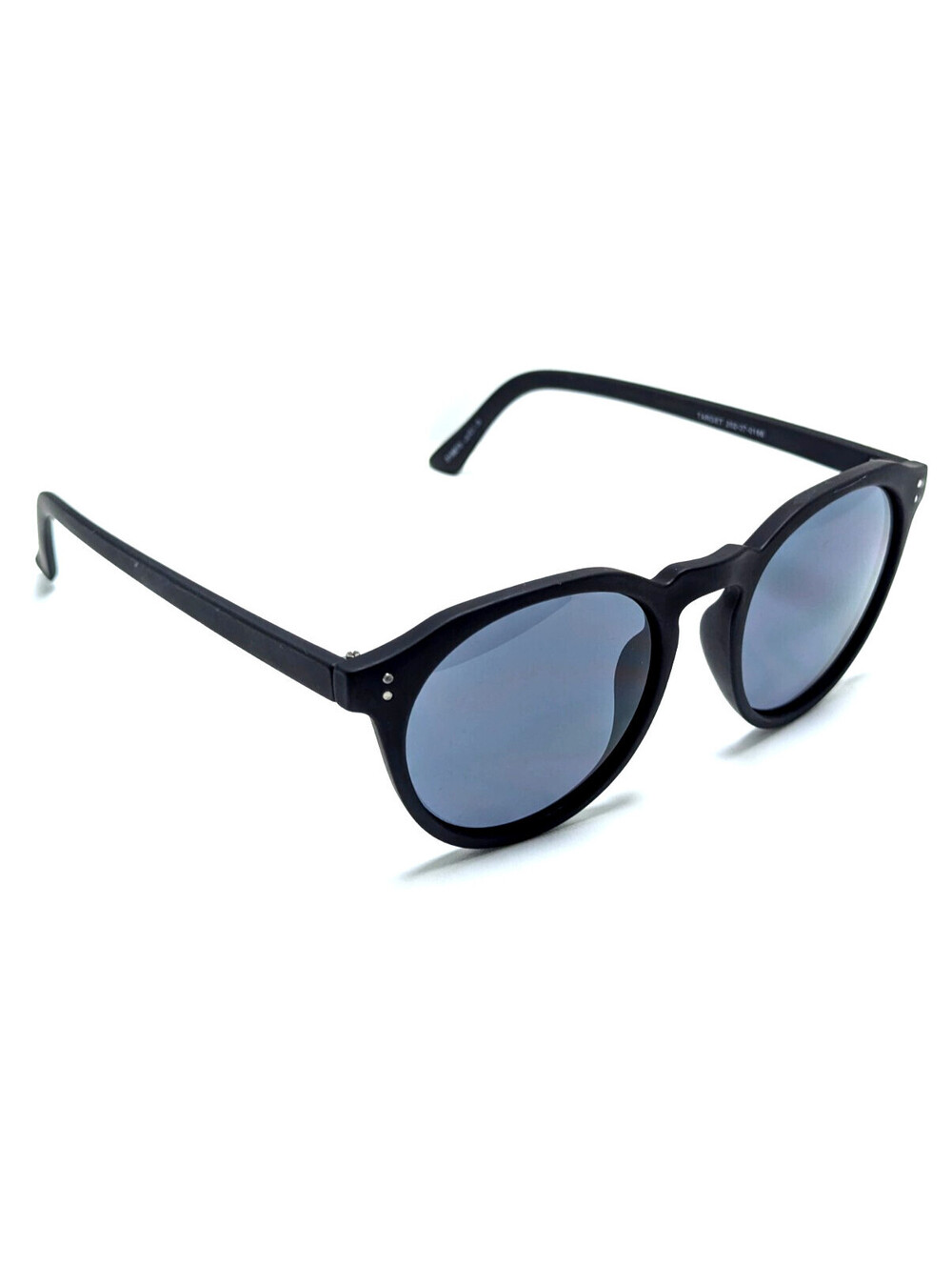 Target 202-07-0166 Modern Gray UV Lens Black Round Unisex Fashion Sunglasses